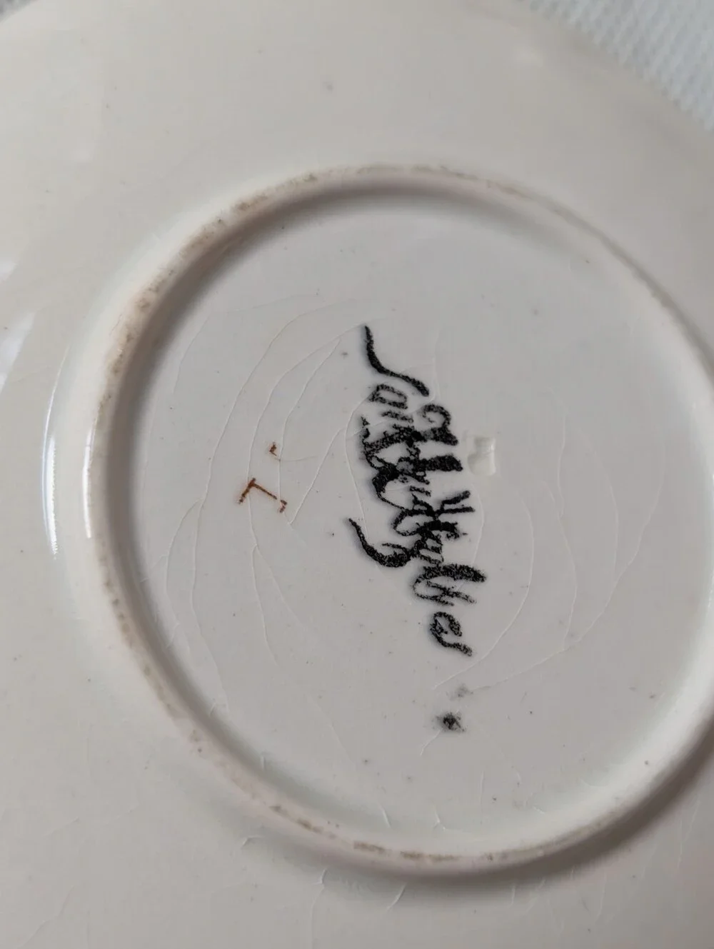 Antique 4 pcs French Sarreguemines Louis XV Demitasse Cup and Saucer Sets
